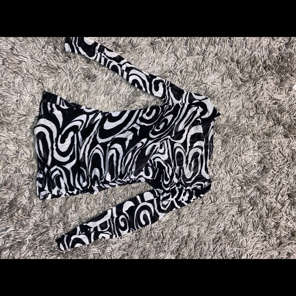 mesh zebra print top